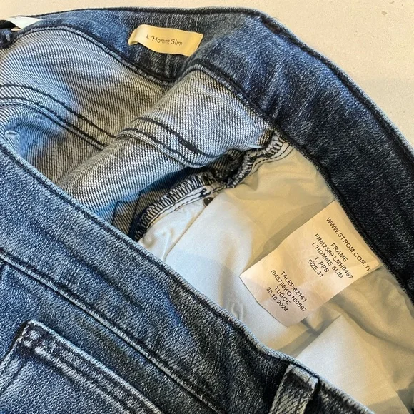 NWT Frame Denim L’Homme Slim Jeans Blue Size 31 mid-rise